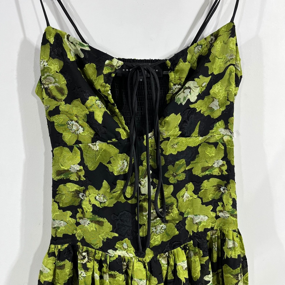 Endless Rose Fairy Grunge Basque Waist Floral Jacquard Midi Dress Small Formal - Picture 3 of 9